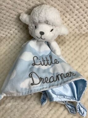 S L Home Fashions Little Dreamer Lamb Lovey Security Blanket Toy
